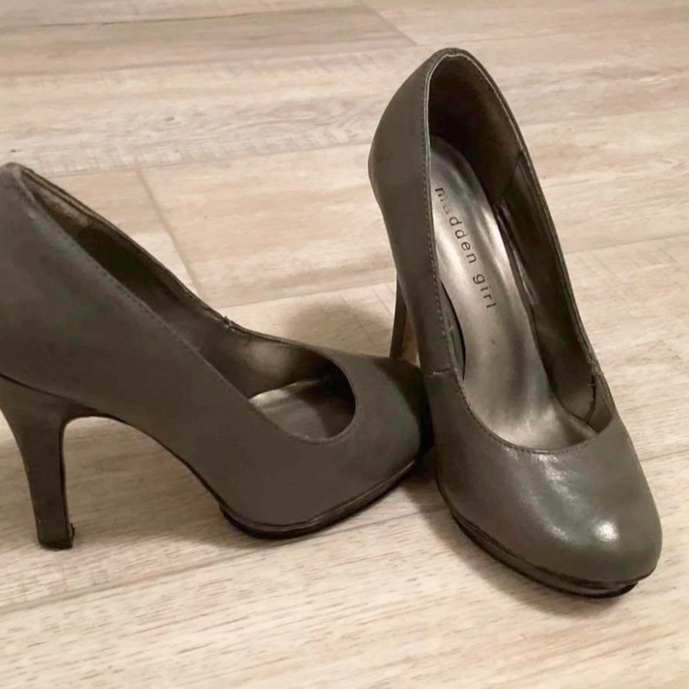 Gray high heels